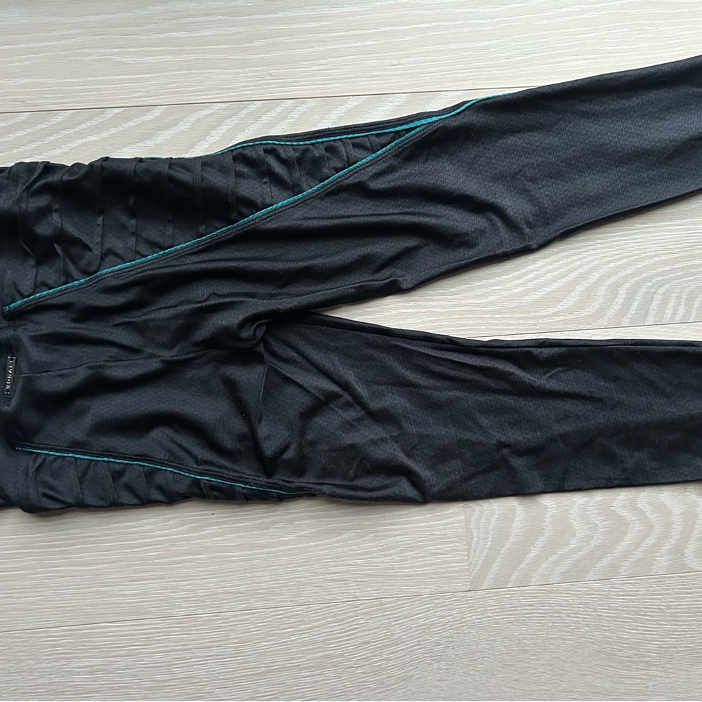 KORAL Navy Leggings with turquoise Accents